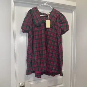 farm rio green striped dress Under The Stars Green Plaid Tie Back Dress, Medium - The Mint Julep Boutique